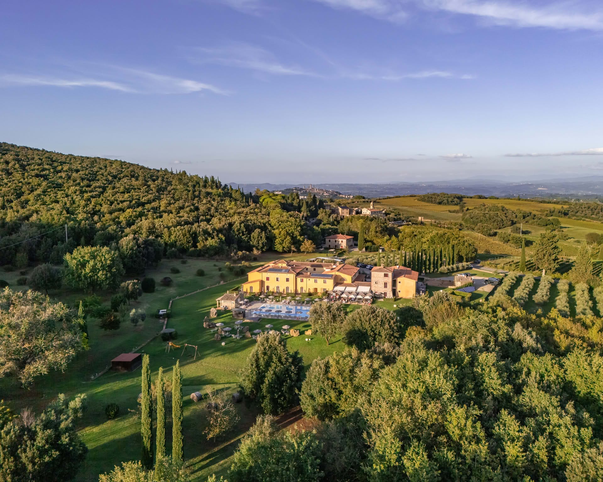 Aerial view of Casolare Terre Rosse